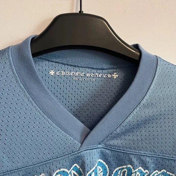 Chrome Hearts Blue V Neck Long Sleeve Sweatshirt - Picture 2 of 7